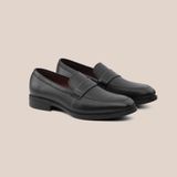 Giày Loafer Nam Trơn Đen 28MC.46 