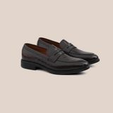  Giày Loafer Nam Trơn Xanh Rêu Đen 28MC.47 