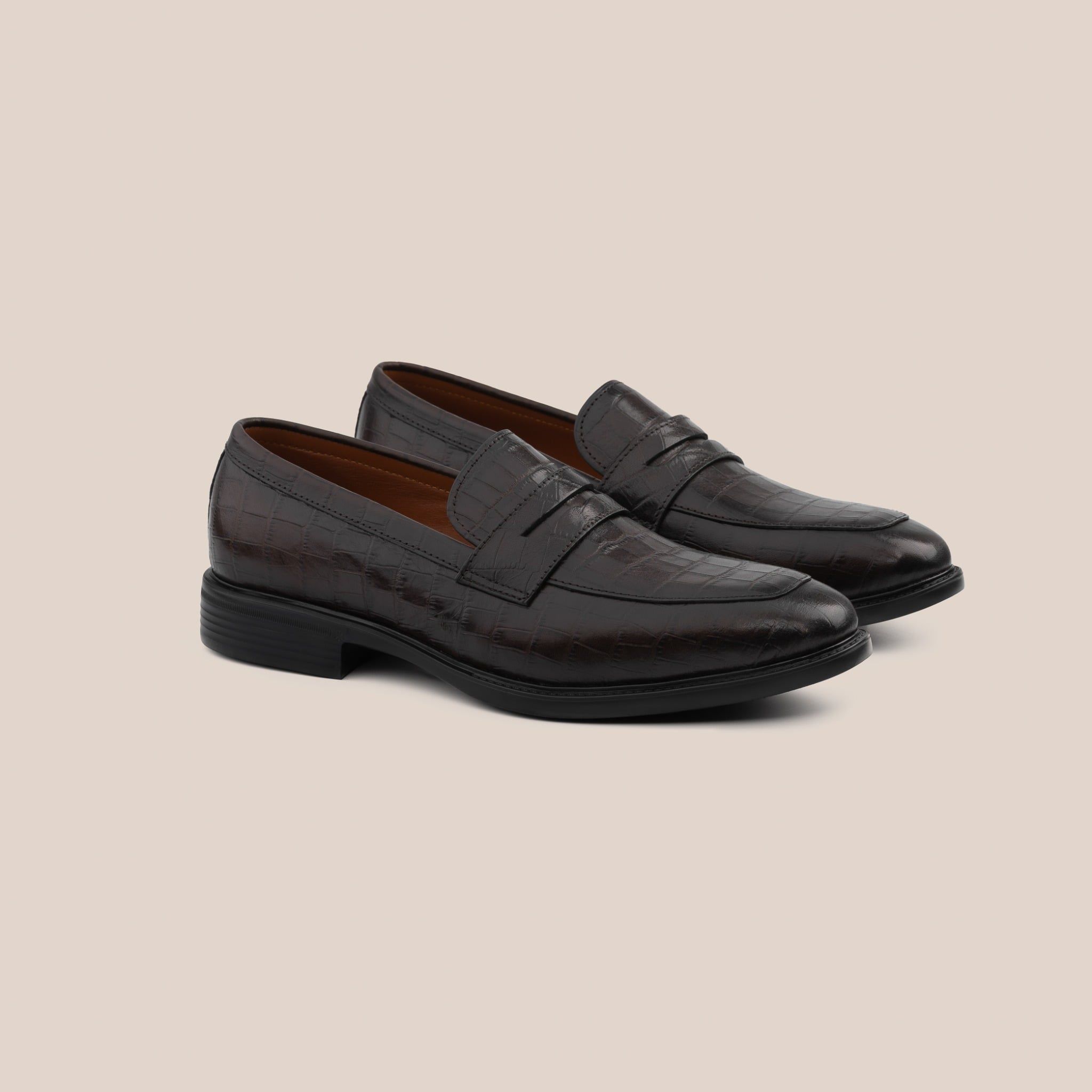  Giày Loafer Nam Trơn Xanh Rêu Đen 28MC.47 
