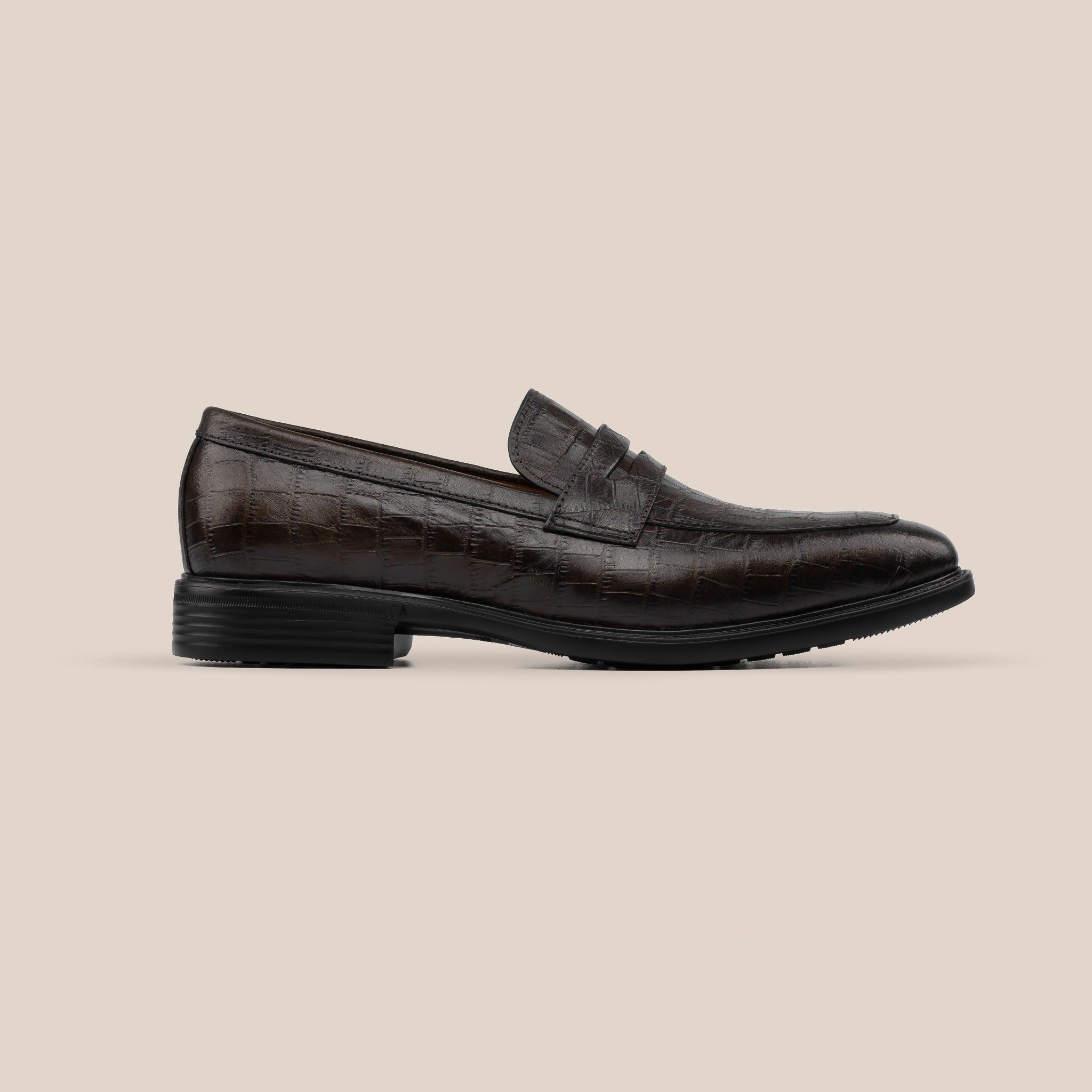  Giày Loafer Nam Trơn Xanh Rêu Đen 28MC.47 
