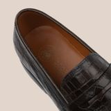  Giày Loafer Nam Trơn Xanh Rêu Đen 28MC.47 