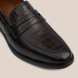  Giày Loafer Nam Trơn Xanh Rêu Đen 28MC.47 