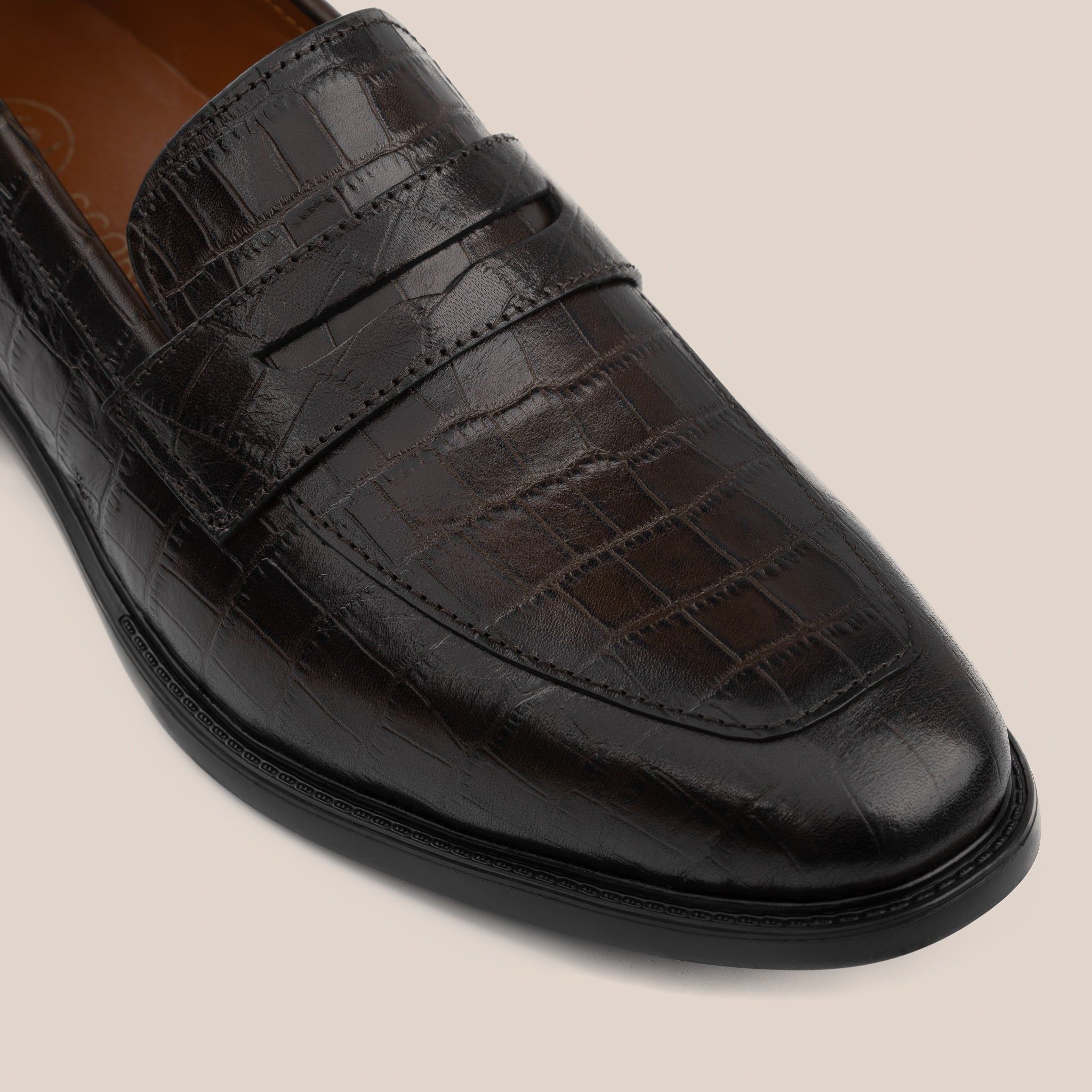  Giày Loafer Nam Trơn Xanh Rêu Đen 28MC.47 