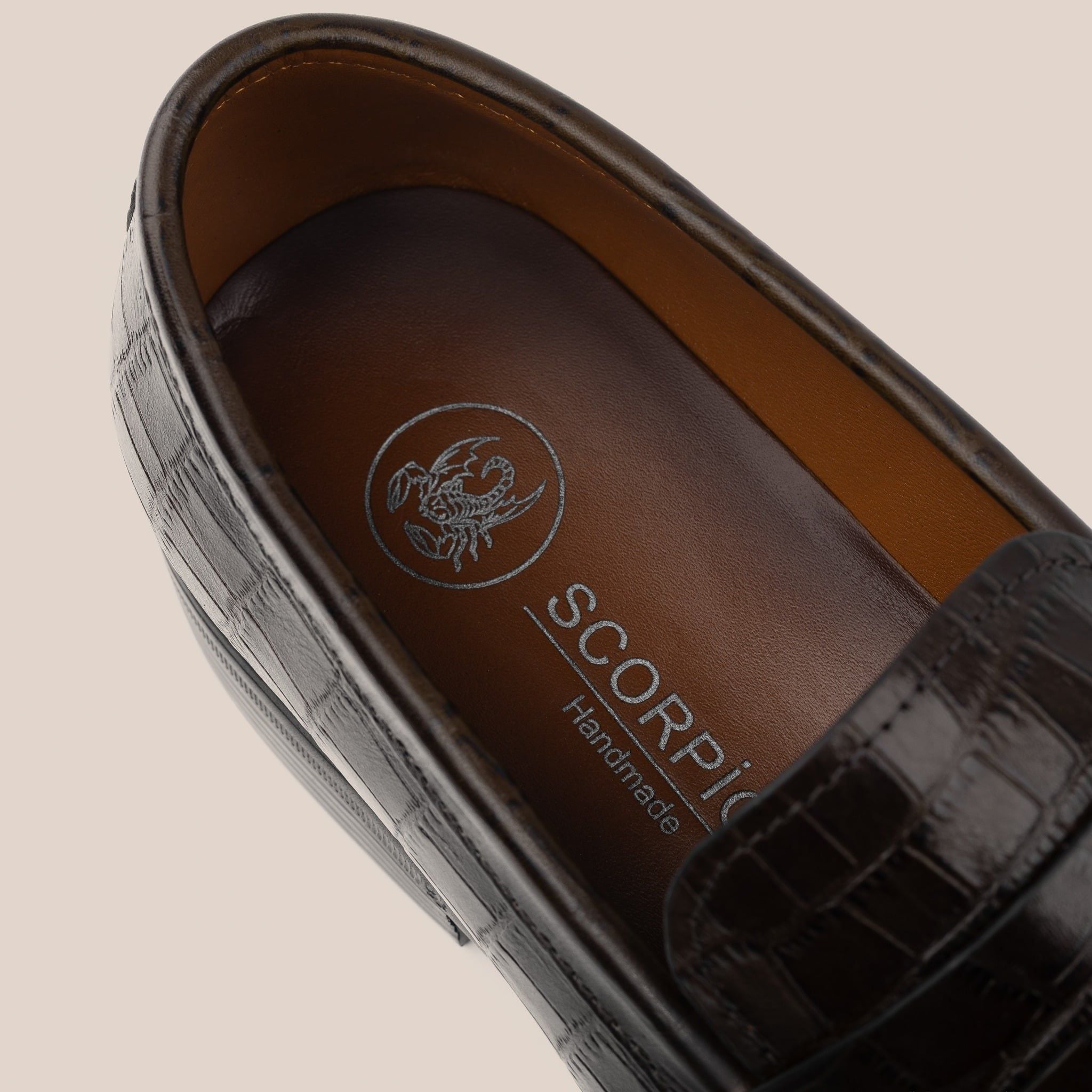  Giày Loafer Nam Vân Xanh Rêu Đen 28MC.51 