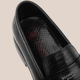  Giày Loafer Nam Bóng Vân Đen 28MC.50 