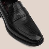  Giày Loafer Nam Bóng Vân Đen 28MC.50 