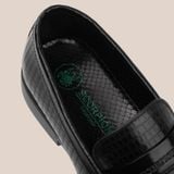  Giày Loafer Nam Bóng Vân Đen 28MC.49 