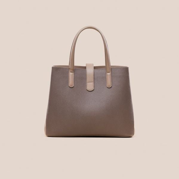  Túi Xách Nữ Da Vân Trơn Nâu Đậm 26ND.55 