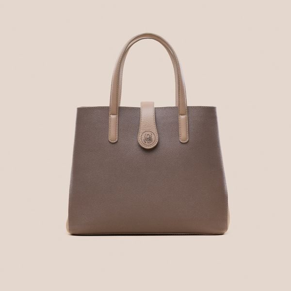  Túi Xách Nữ Da Vân Trơn Nâu Đậm 26ND.55 