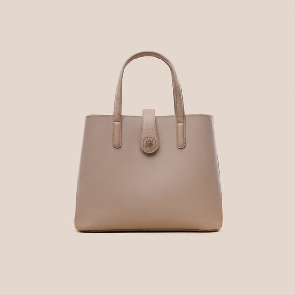  Túi Xách Nữ Da Vân Trơn Nâu 26NN.55 