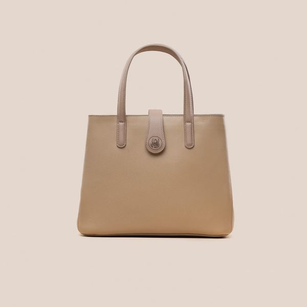  Túi Xách Nữ Da Vân Trơn Kem 26K.55 