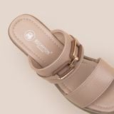 Giày Sandal Nữ Trơn Kem 19M.9 