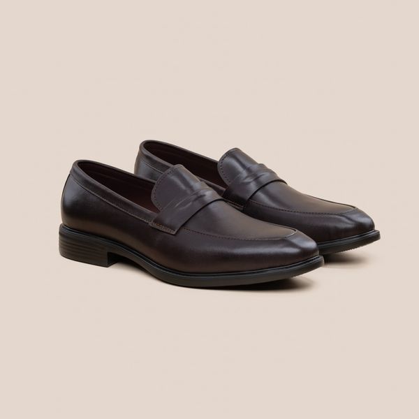  Giày Da Nam Loafer Nâu 28MC.68 