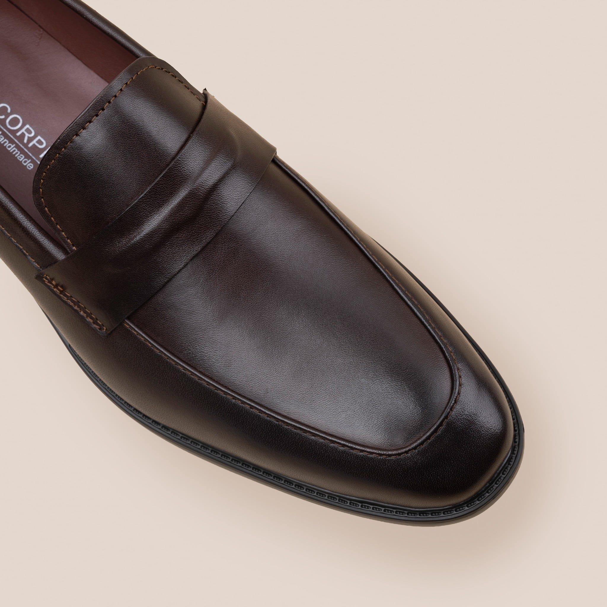  Giày Loafer Nam Trơn Nâu 28MC.68 