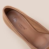  Giày Cao Gót Nữ Vân Bóng Nâu 19N.28 