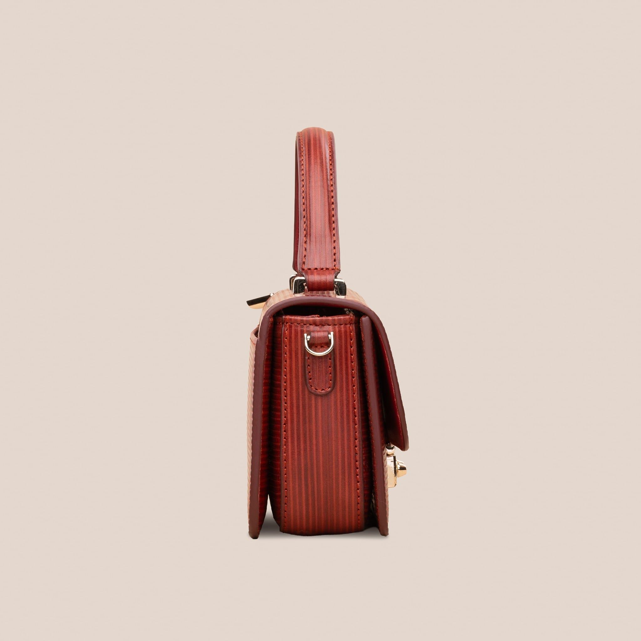  Túi Xách Nữ Da Đỏ Mận Vân 99DV.3 