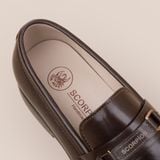  Giày Da Nam Loafer Nâu Trơn 28MC.70 