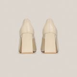  Giày Cao Gót Nữ Trơn Bóng Trắng 19N.22 