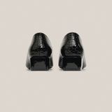  Giày Cao Gót Nữ Vân Bóng Đen 19E.21 