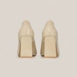  Giày Cao Gót Nữ Trơn Bóng Trắng 19N.21 