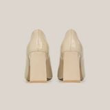  Giày Cao Gót Nữ Trơn Bóng Trắng 19N.20 