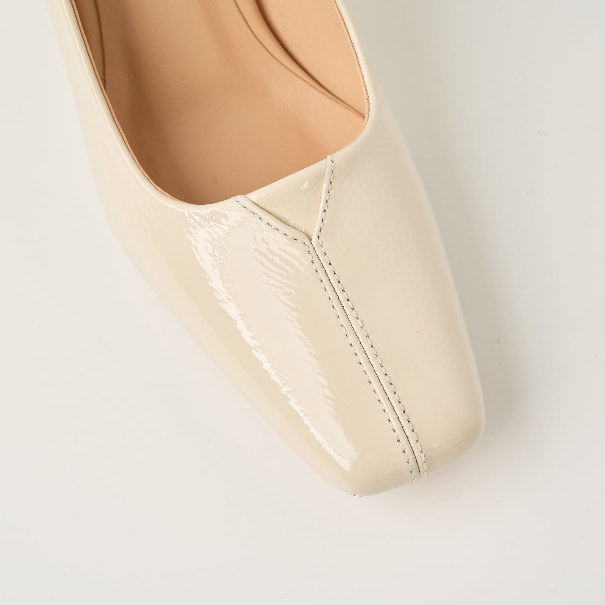  Giày Cao Gót Nữ Trơn Bóng Trắng 19N.20 