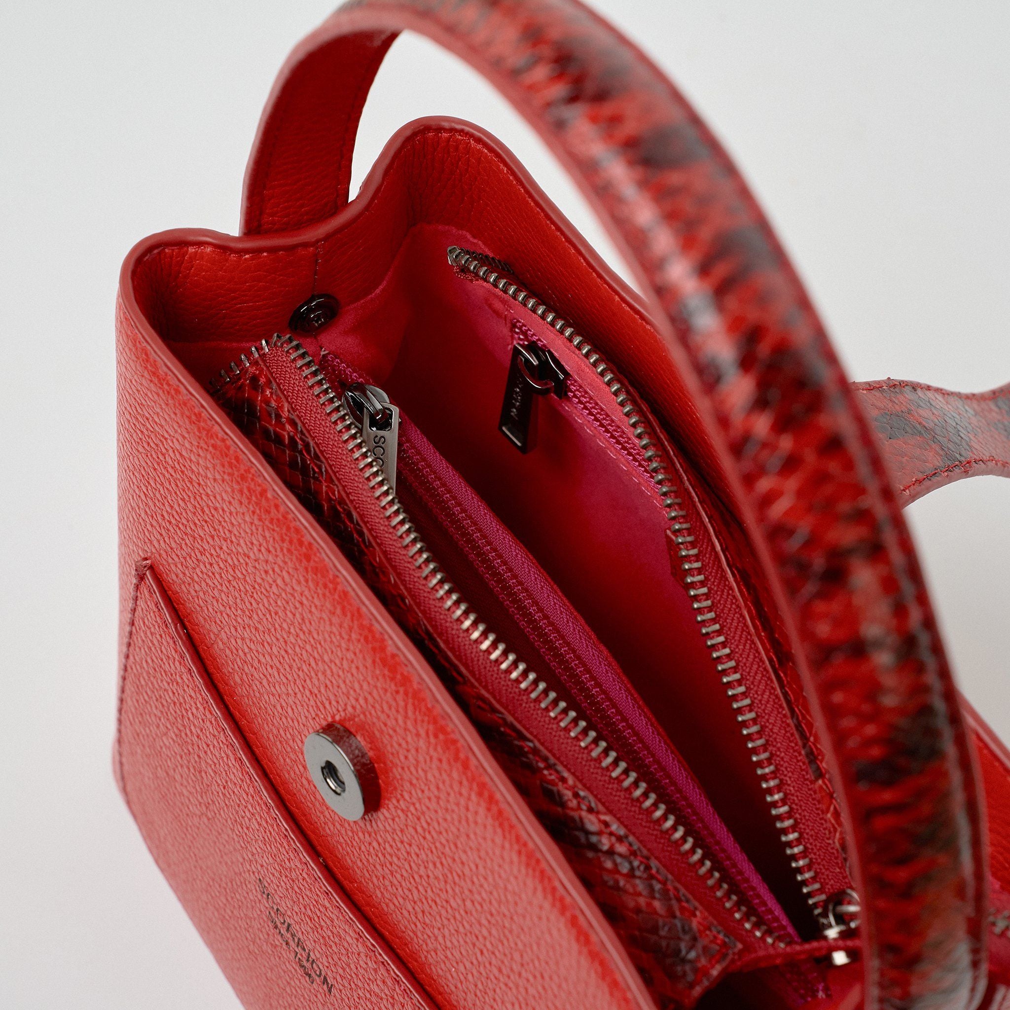  Túi Xách Nữ Da Vân Trơn Đỏ 26.216 