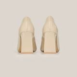  Giày Cao Gót Nữ Trơn Bóng Trắng 19N.19 