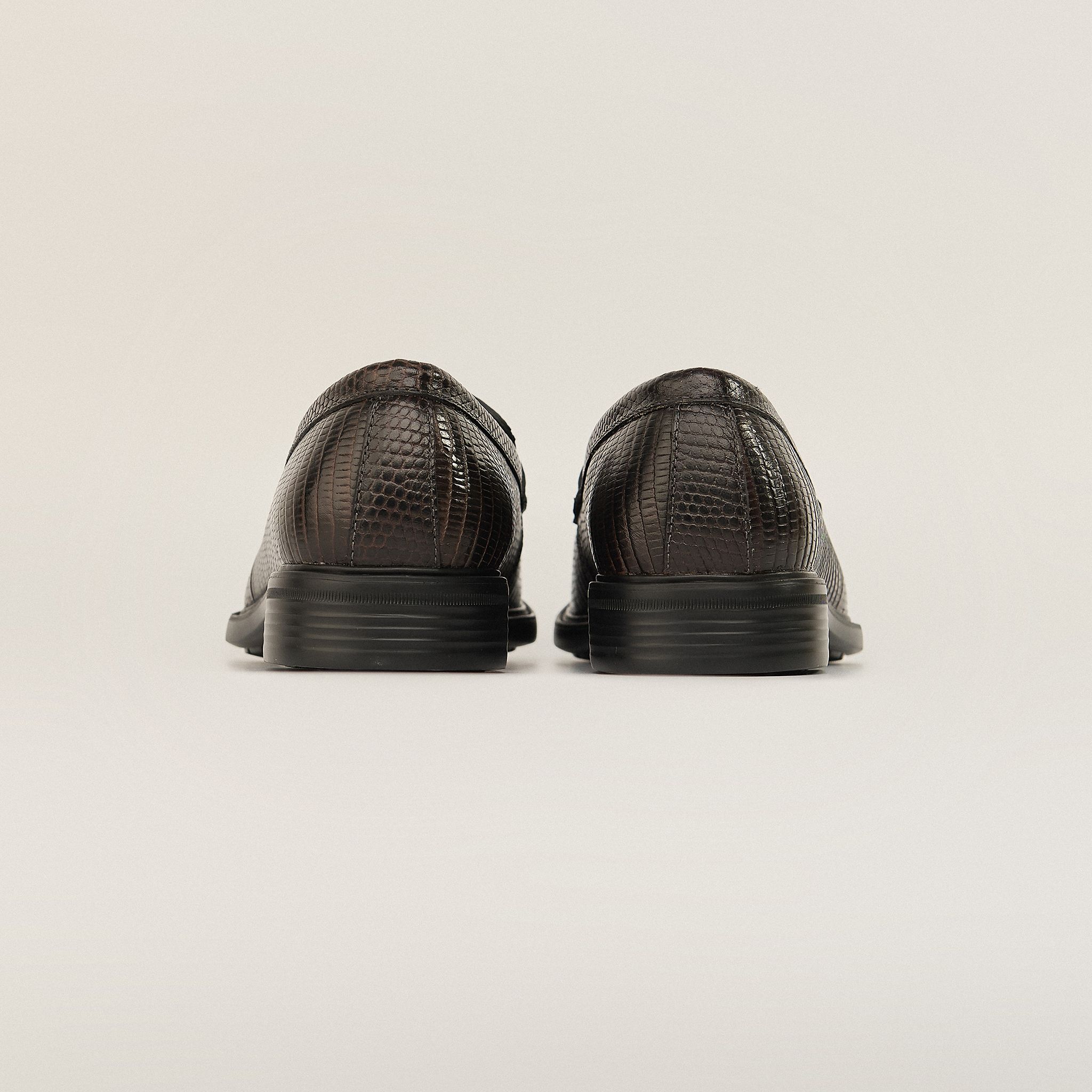  Giày Loafer Nam Vân Nâu 28MC.36 