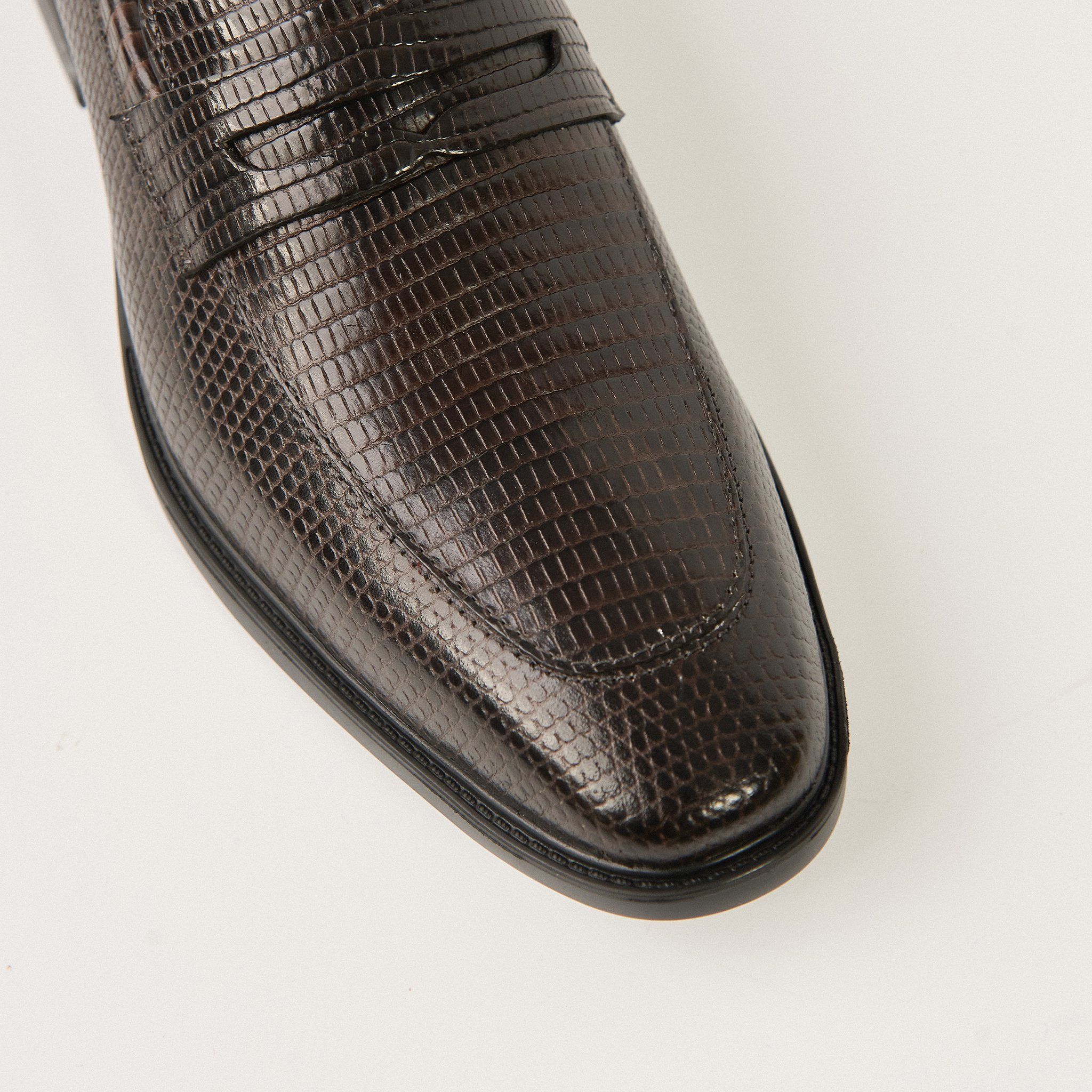  Giày Loafer Nam Vân Nâu 28MC.34 