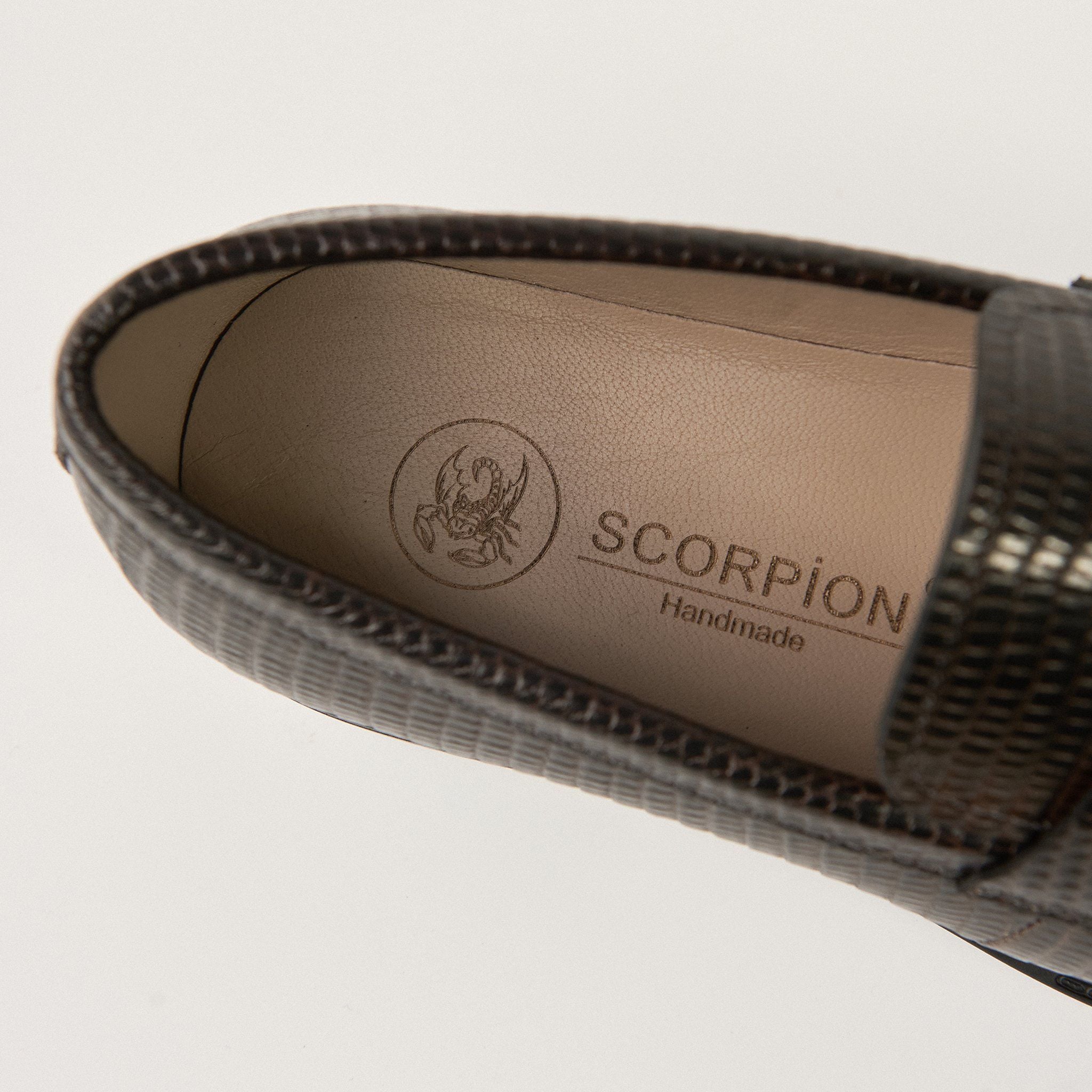  Giày Loafer Nam Vân Nâu 28MC.36 