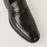  Giày Loafer Nam Trơn Đen 28MC.35 