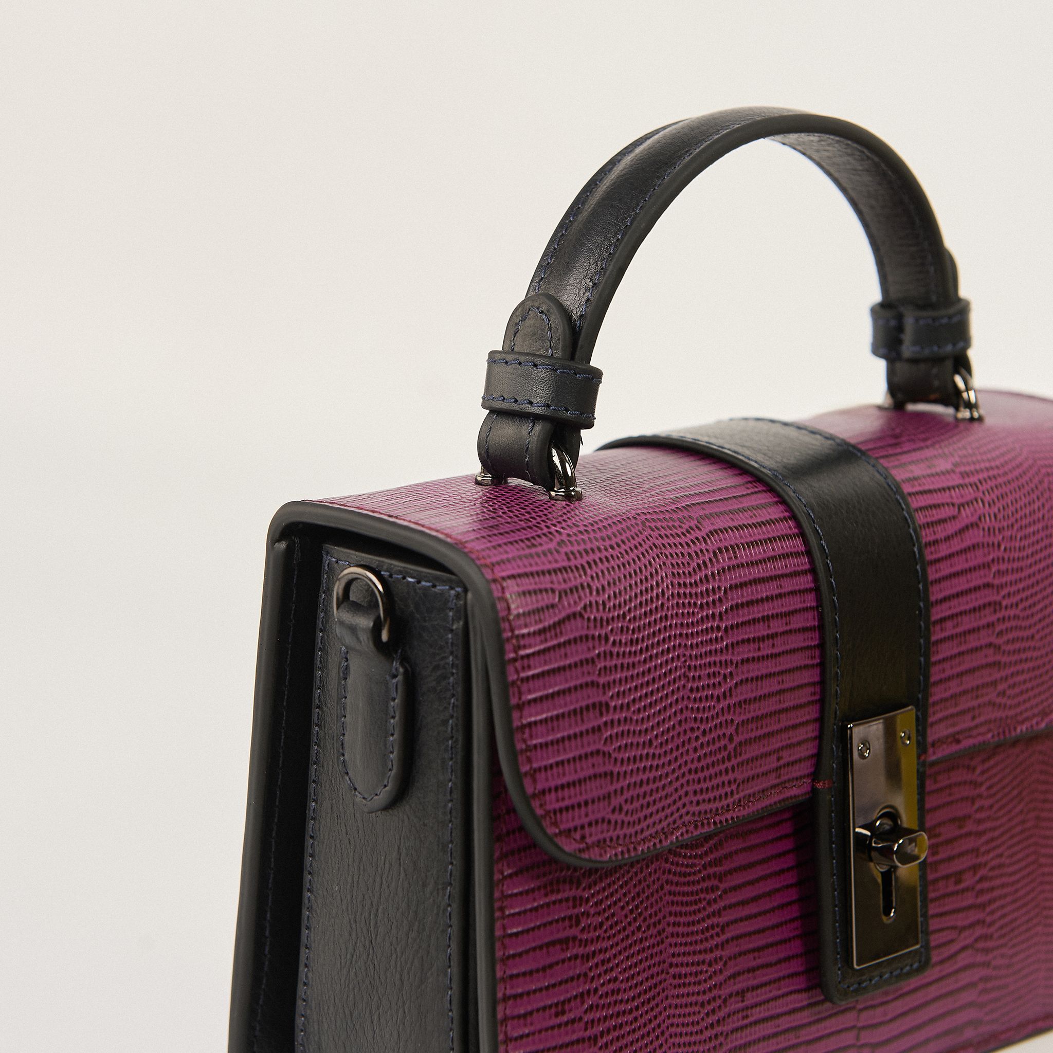  Túi Xách Nữ Da Vân Tím 26TD.7 