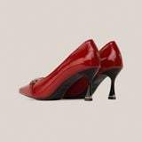  Giày Cao Gót Nữ Trơn Bóng Đỏ 19V.9 