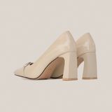  Giày Cao Gót Nữ Trơn Kem 19N.17 