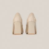  Giày Cao Gót Nữ Trơn Kem 19N.17 