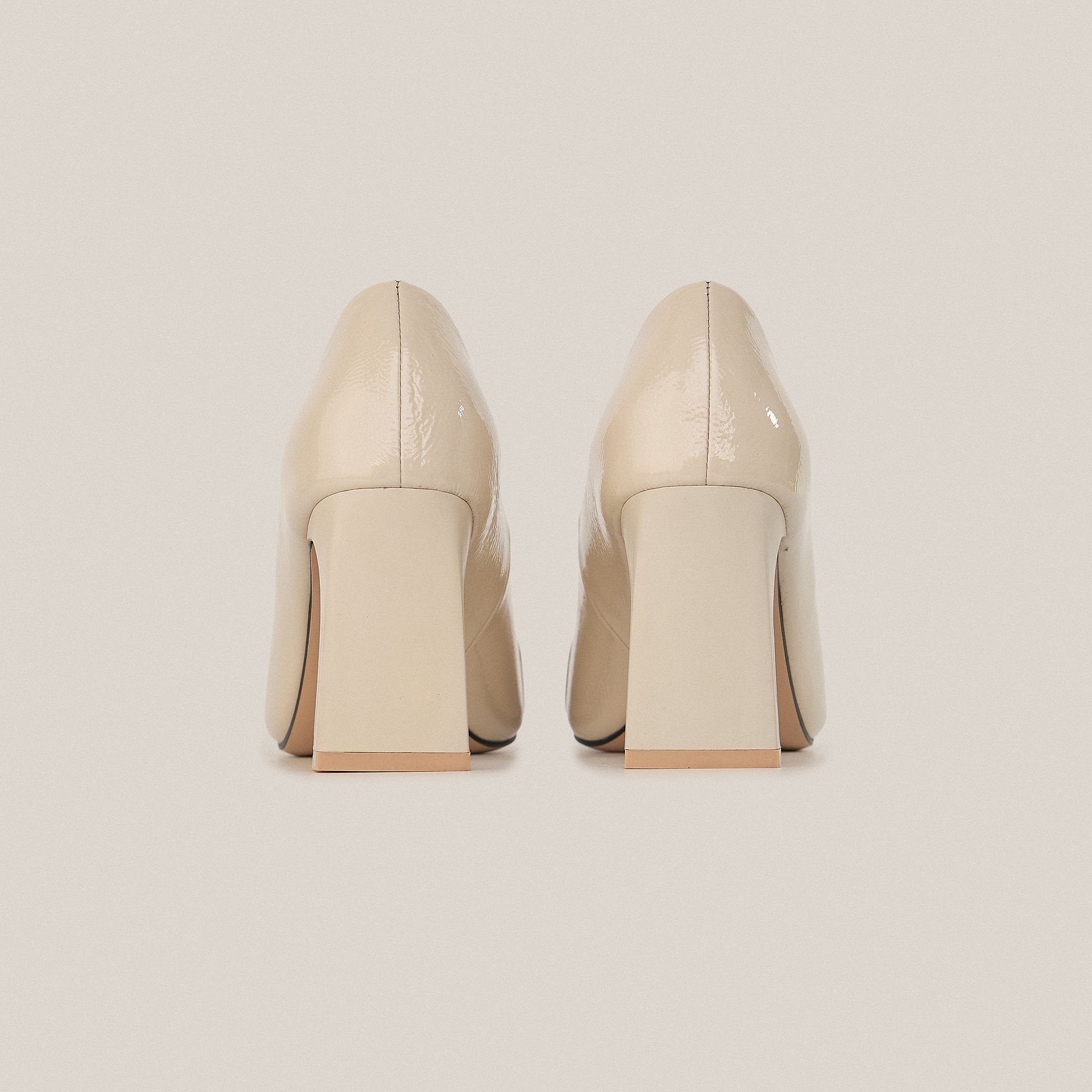  Giày Cao Gót Nữ Trơn Kem 19N.17 