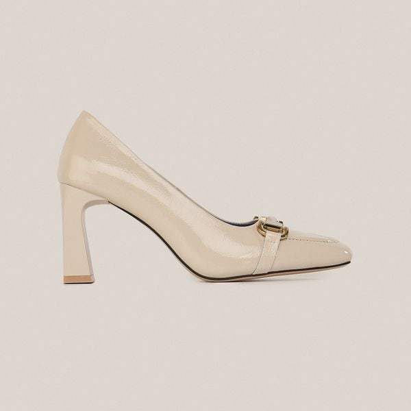  Giày Cao Gót Nữ Trơn Kem 19N.18 