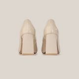  Giày Cao Gót Nữ Trơn Kem 19N.18 