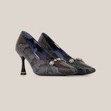  Giày Cao Gót Nữ Vân Xanh 19V.2 