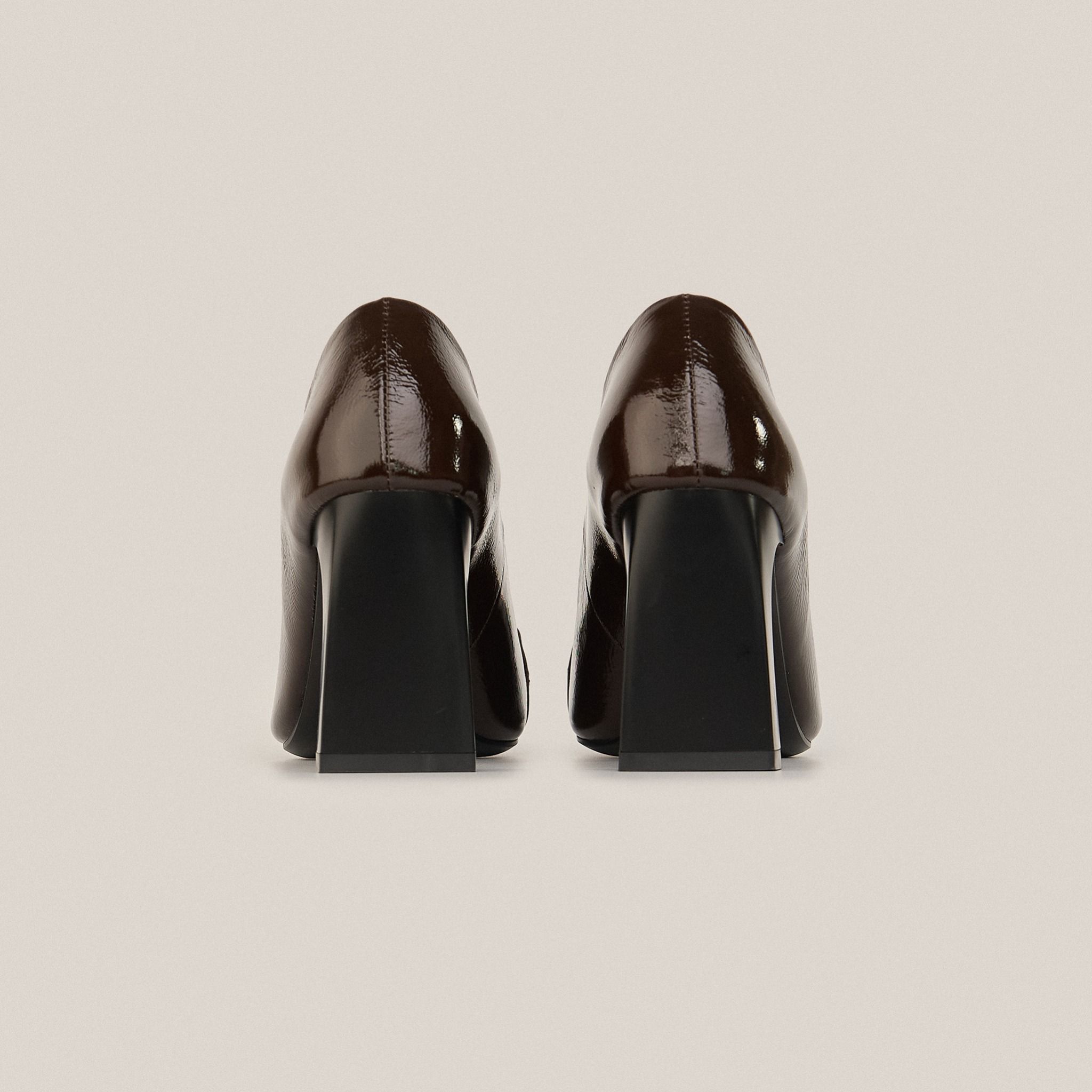  Giày Cao Gót Nữ Trơn Nâu 19A.9 