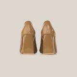  Giày Cao Gót Nữ Nâu Bóng 19N.1 