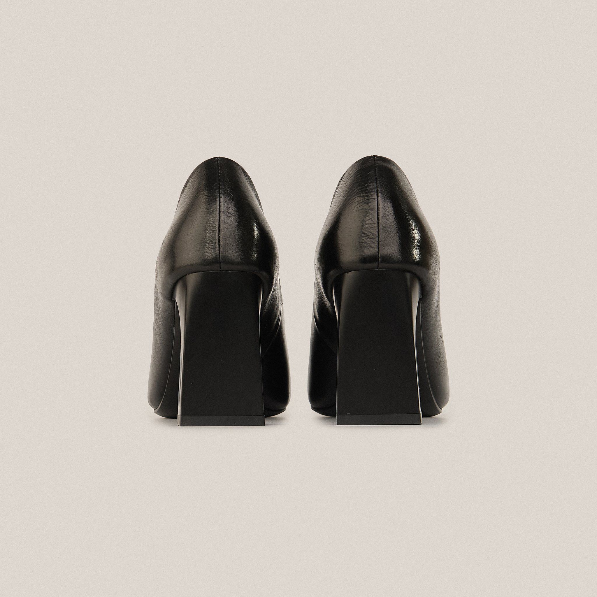  Giày Cao Gót Nữ Trơn Đen 19A.5 