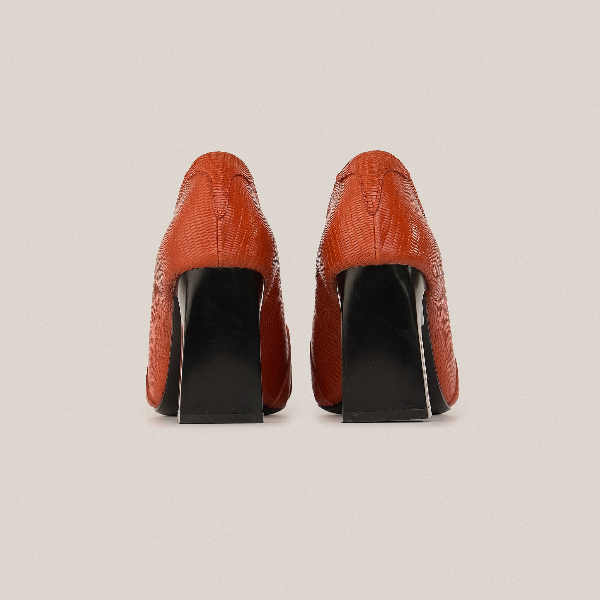  Giày Cao Gót Nữ Vân Cam 19A.3 