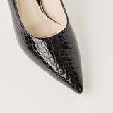  Giày Cao Gót Nữ Bóng Vân Đen 19V.6 