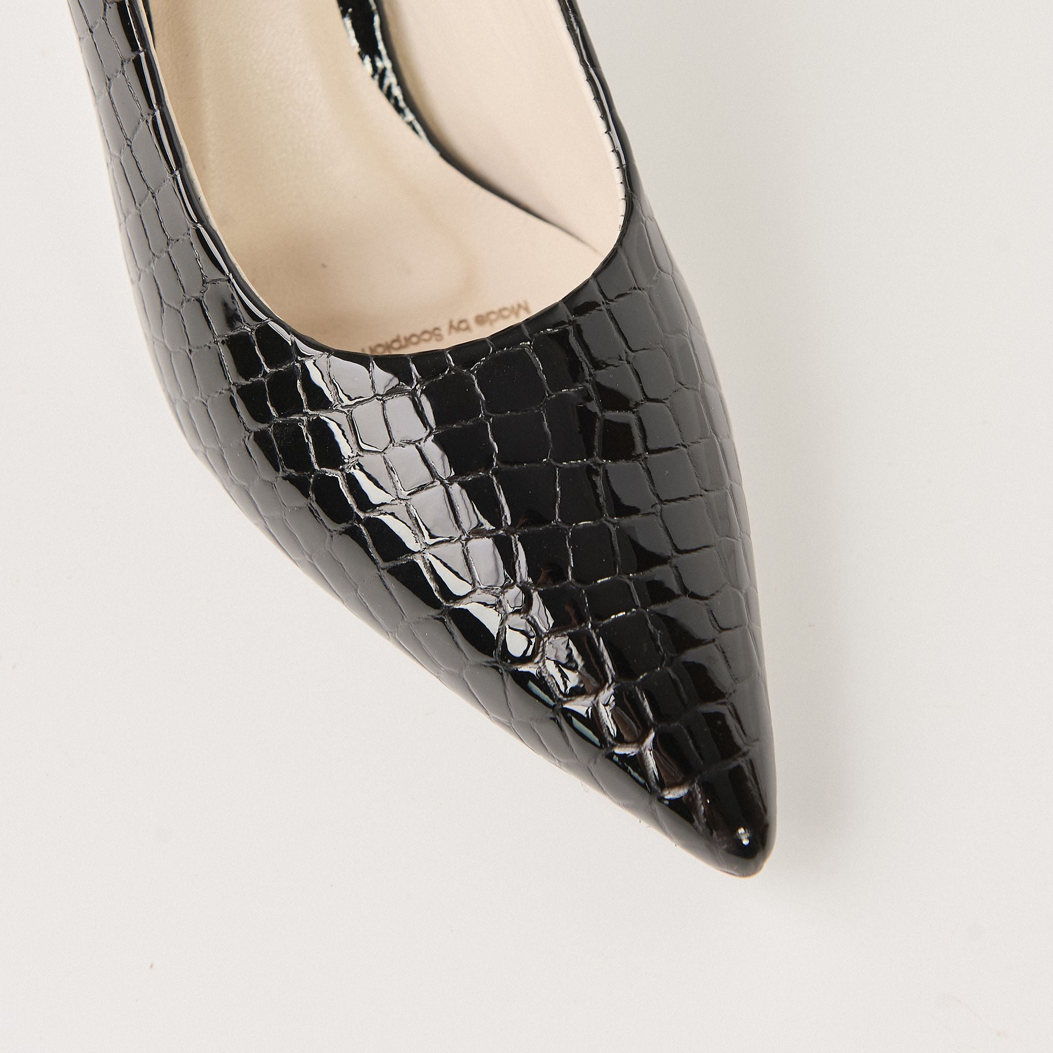  Giày Cao Gót Nữ Bóng Vân Đen 19V.6 