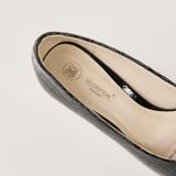  Giày Cao Gót Nữ Bóng Vân Đen 19V.6 