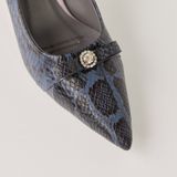  Giày Cao Gót Nữ Vân Xanh 19V.3 