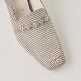  Giày Cao Gót Nữ Vân Kỳ Đà Trắng 19A.12 