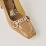  Giày Cao Gót Nữ Nâu Bóng 19N.1 